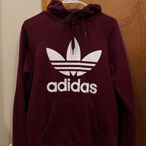 Adidas | Womens Classics Trefoil hoodie Burgundy